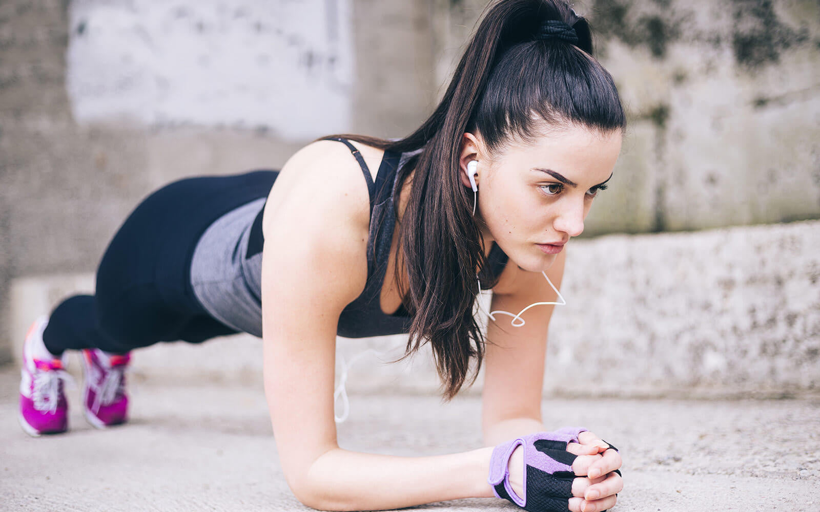 Plank builds up core conditioning and balance